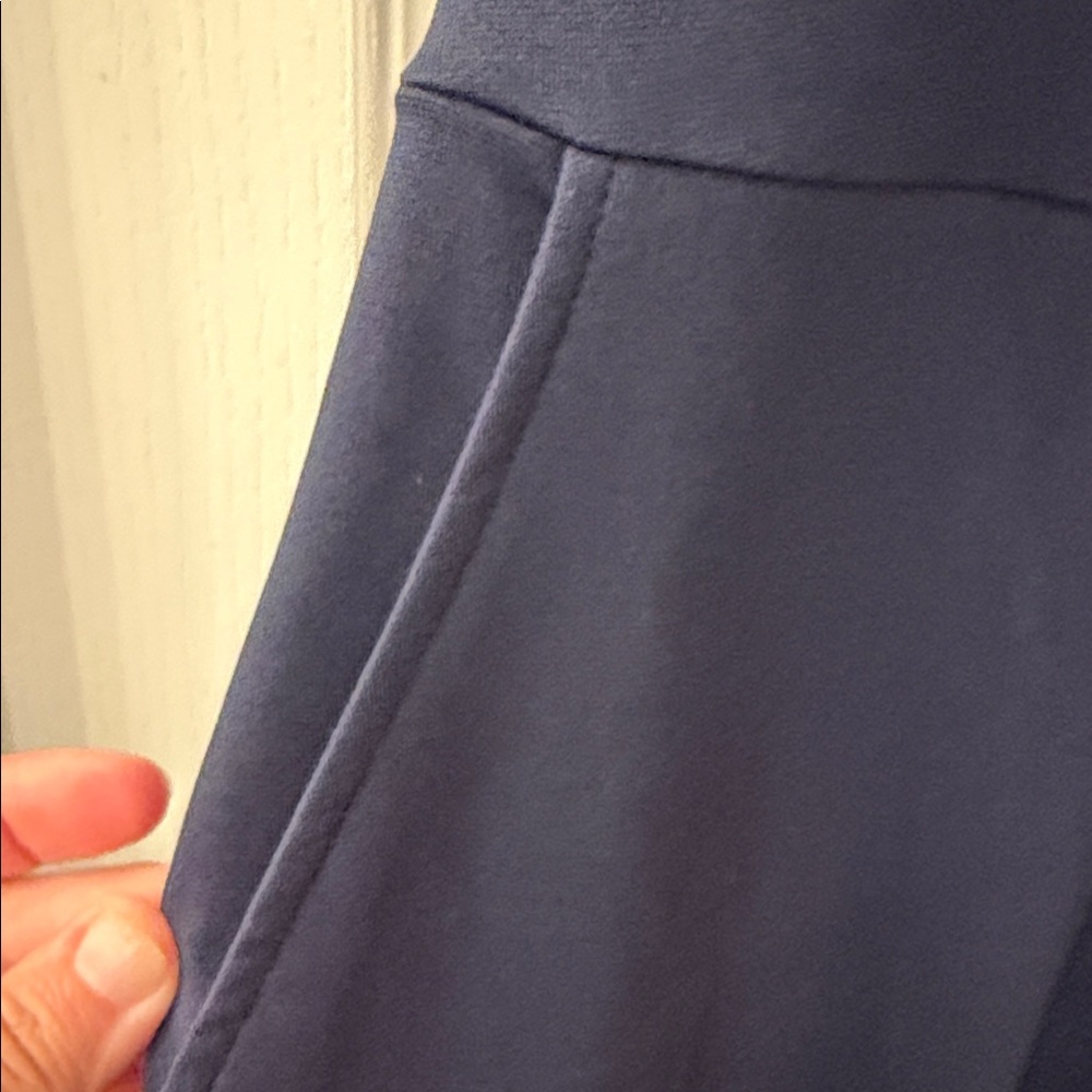 Navy Ruffle-Shoulder Jumpsuit - Unbranded - Picture 4 of 7